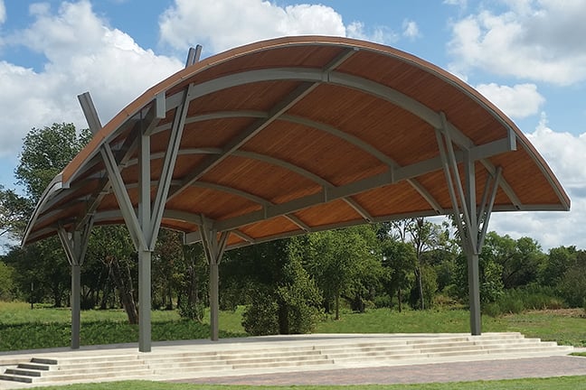 Tapered Barrel Vault Shelter in Hewitt, TX
