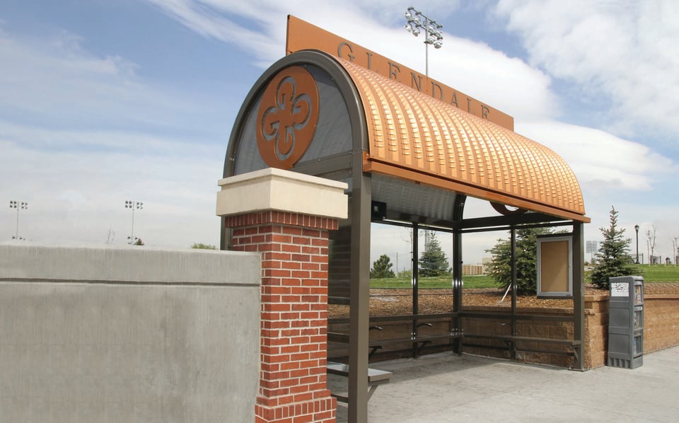 Barrel Vault Transit Shelter in Glendale, CO